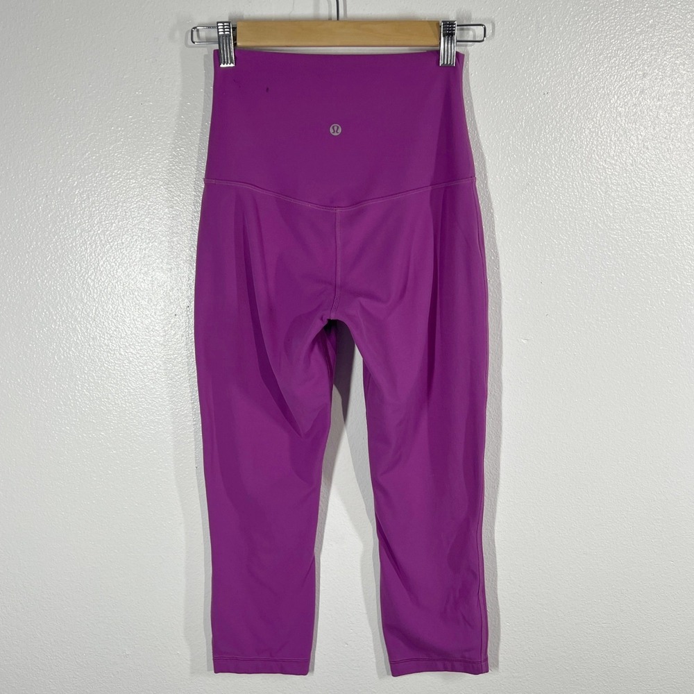 Lululemon Align High Rise Crop Leggings Amethyst Purple Size 6 Athletic Yoga - Picture 3 of 8